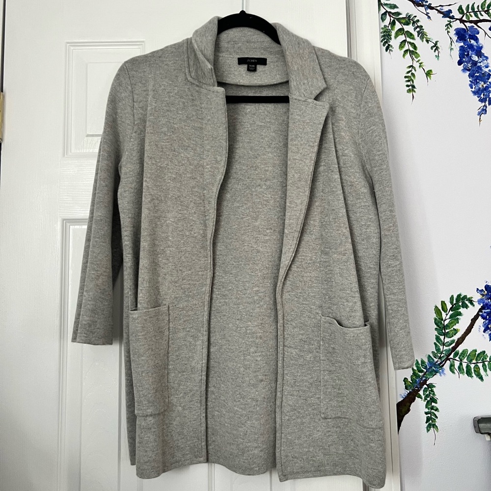 J. Crew Light Gray Knit Cardigan